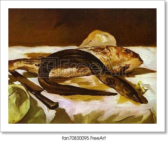 Free art print of Still Life with Eel and Red Muller by Edouard Manet Free art print of Still Life with Eel and Red Muller by Edouard Manet