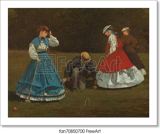 Free art print of Croquet Scene by Winslow Homer