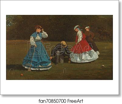 Free art print of Croquet Scene by Winslow Homer Free art print of Croquet Scene by Winslow Homer