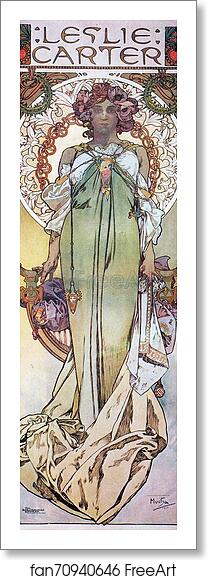 Free art print of Leslie Carter by Alphonse Mucha Free art print of Leslie Carter by Alphonse Mucha