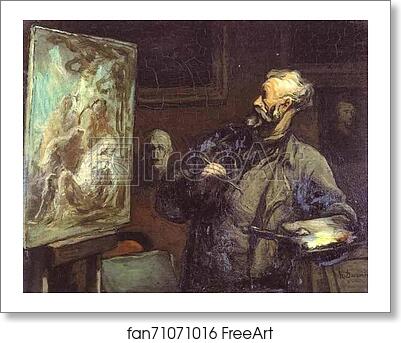 Free art print of The Artist by Honoré Daumier