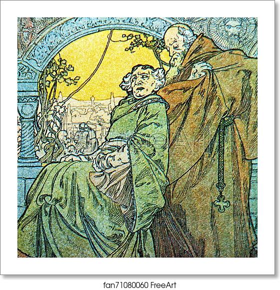 Free art print of Clio by Alphonse Mucha
