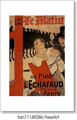 Free art print of Le Matin: Au Pied de léchafaud / At the Foot of the Scaffold by Henri De Toulouse-Lautrec