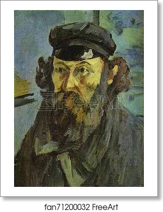 Free art print of Self-Portrait with a Casquette by Paul Cézanne