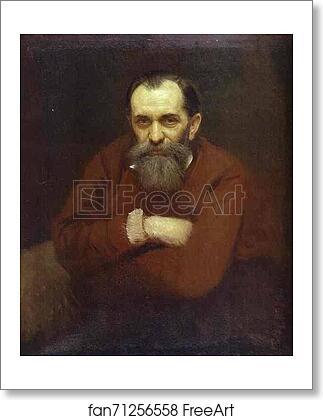 Free art print of Portrait of the Artist Vasily Perov by Ivan Kramskoy