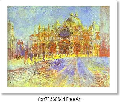 Free art print of St. Mark's Square, Venice by Pierre-Auguste Renoir