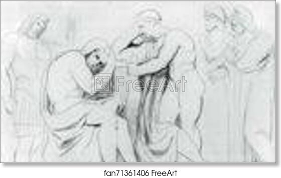 Free art print of Orestes and Pylades (Roman sketchbook, p 35) by George Romney