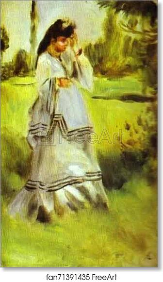 Free art print of Woman in a Park by Pierre-Auguste Renoir