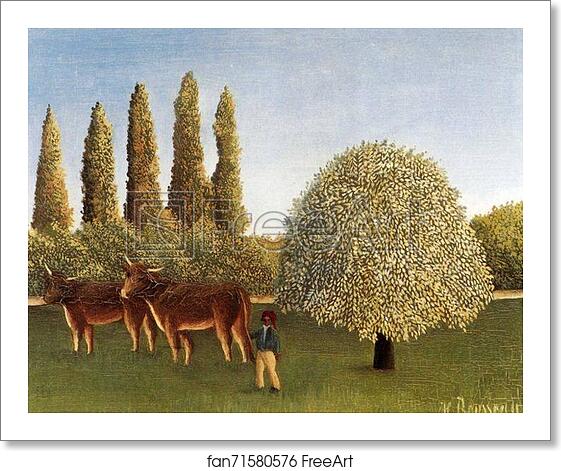 Free art print of The Pasture./ L'herbage by Henri Rousseau Free art print of The Pasture./ L'herbage by Henri Rousseau
