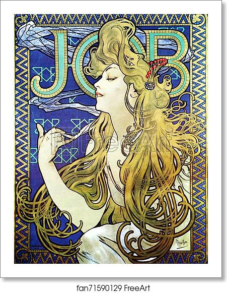 Free art print of Job by Alphonse Mucha