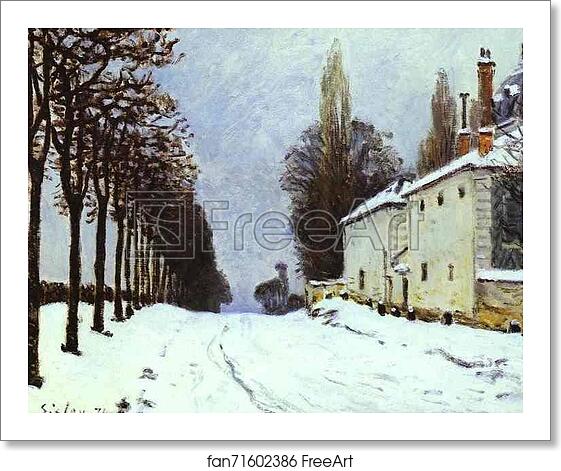 Free art print of Snow on the Road, Louveciennes (Chemin de la Machine) by Alfred Sisley Free art print of Snow on the Road, Louveciennes (Chemin de la Machine) by Alfred Sisley