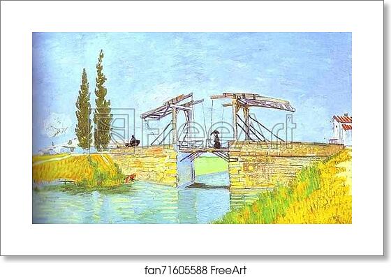 Free art print of Drawbridge with Lady with Parasol by Vincent Van Gogh Free art print of Drawbridge with Lady with Parasol by Vincent Van Gogh