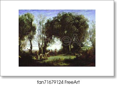 Free art print of A Morning. Dance of the Nymphs by Jean-Baptiste-Camille Corot