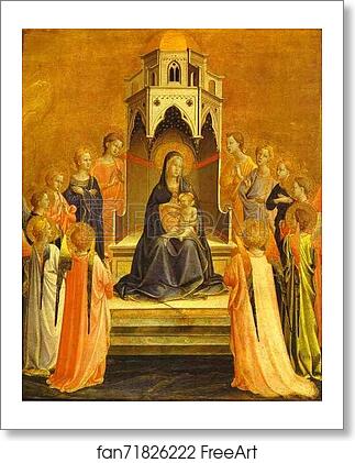Free art print of Madonna Surrounded by Angels by Fra Angelico