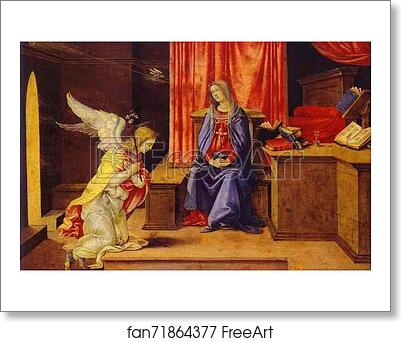 Free art print of Annunciation by Filippino Lippi