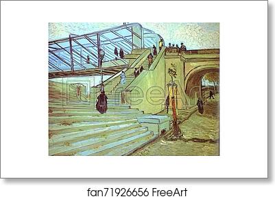 Free art print of The Trinquetaille Bridge. Arles by Vincent Van Gogh