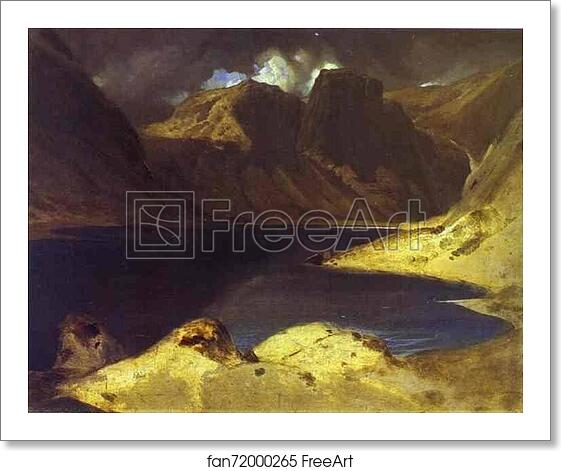 Free art print of A Lake Scene: Effect of a Storm by Sir Edwin Landseer Free art print of A Lake Scene: Effect of a Storm by Sir Edwin Landseer