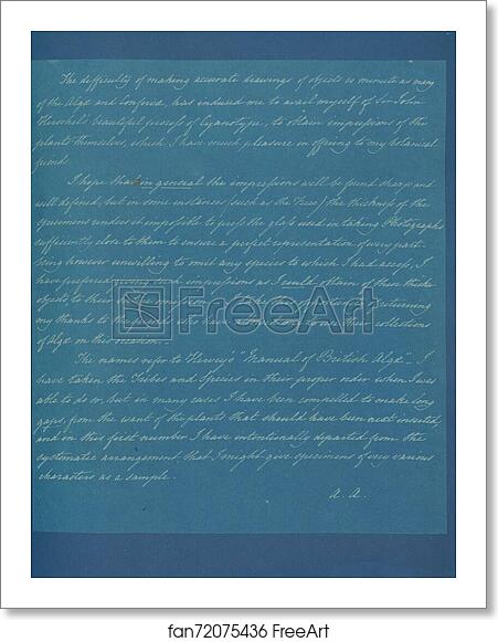 Free art print of [Dedication Page 2] by Anna Atkins