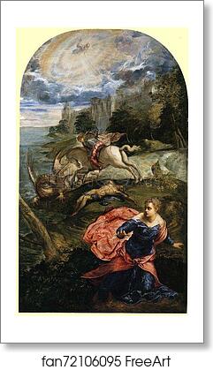 Free art print of Saint George, the Princess and the Dragon by Jacopo Robusti, Called Tintoretto Free art print of Saint George, the Princess and the Dragon by Jacopo Robusti, Called Tintoretto
