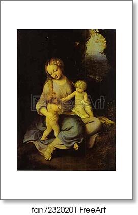 Free art print of Madonna and Child with St. John by Correggio