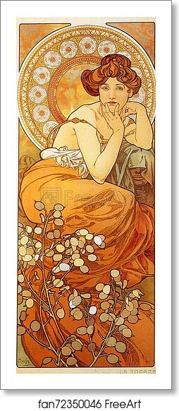 Free art print of Topaz by Alphonse Mucha Free art print of Topaz by Alphonse Mucha