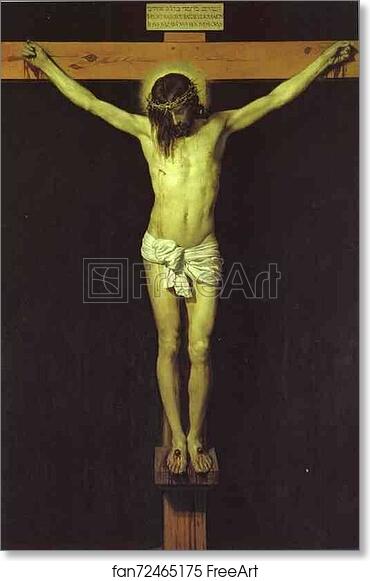 Free art print of Christ Crucified by Diego Velázquez. C. 1632. Oil on