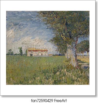 Free art print of Farmhouse in a wheat field by Vincent Van Gogh Free art print of Farmhouse in a wheat field by Vincent Van Gogh