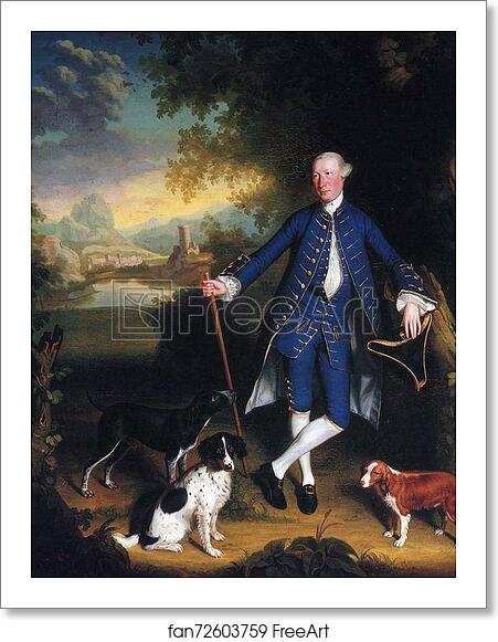 Free art print of Colonel George Wilson with his Dogs by George Romney Free art print of Colonel George Wilson with his Dogs by George Romney