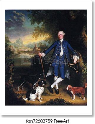 Free art print of Colonel George Wilson with his Dogs by George Romney Free art print of Colonel George Wilson with his Dogs by George Romney