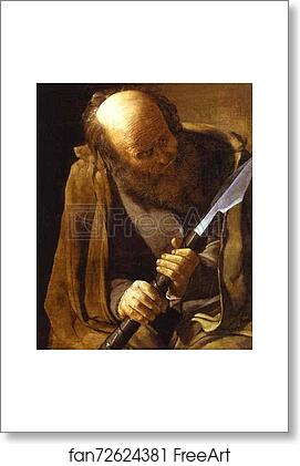 Free art print of St. Thomas by Georges De La Tour