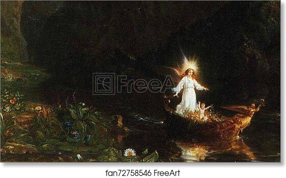 Free art print of The Voyage of Life: Childhood. Detail by Thomas Cole