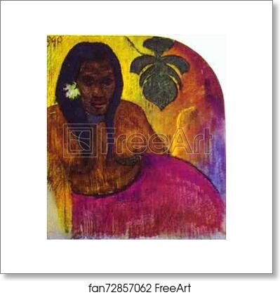 Free art print of Tahitian Woman by Paul Gauguin