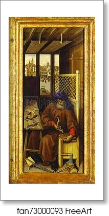 Free art print of The Annunciation. (The Merode Altarpiece). The right panel of the triptych by Robert Campin (Master Of Flemalle)