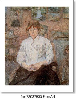 Free art print of Rousse au caraco blanc / Red-Haired Woman in a White Blouse by Henri De Toulouse-Lautrec