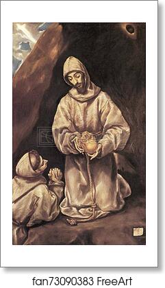 Free art print of St. Francis and Brother Leo Meditating on Death by El Greco Free art print of St. Francis and Brother Leo Meditating on Death by El Greco