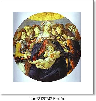 Free art print of Madonna of the Pomegranate by Alessandro Botticelli