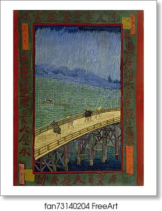 Free art print of Bridge in the rain (after Hiroshige) by Vincent Van Gogh Free art print of Bridge in the rain (after Hiroshige) by Vincent Van Gogh