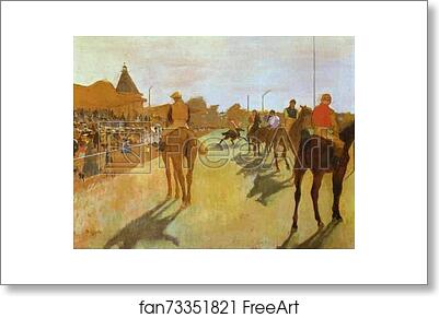 Free art print of Race Horses by Edgar Degas