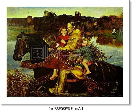 Free art print of A Dream of the Past; Sir Isumbras at the Ford by Sir John Everett Millais Free art print of A Dream of the Past; Sir Isumbras at the Ford by Sir John Everett Millais