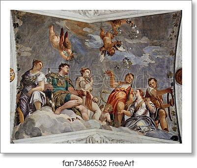 Free art print of Ceiling of the Room of Married Love by Paolo Veronese