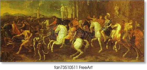 Free art print of Meleager's Hunt by Nicolas Poussin