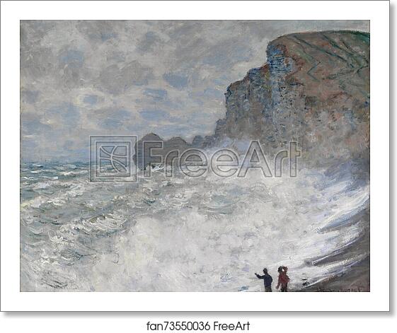 Free art print of Rough weather at Étretat by Claude Monet Free art print of Rough weather at Étretat by Claude Monet