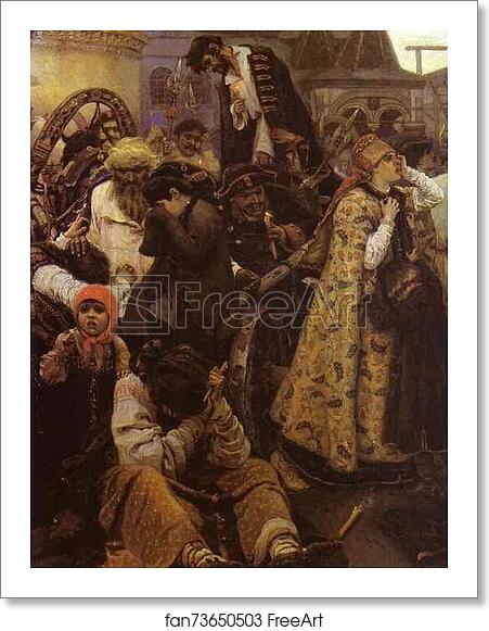 Free art print of Morning of the Strelets' Execution. Detail by Vasily Surikov Free art print of Morning of the Strelets' Execution. Detail by Vasily Surikov