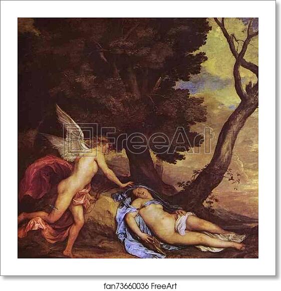 Free art print of Cupid and Psyche by Sir Anthony Van Dyck