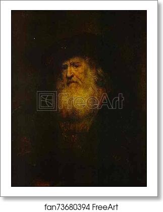 Free art print of Portrait of a Bearded Man in Black Beret by Rembrandt Harmenszoon Van Rijn