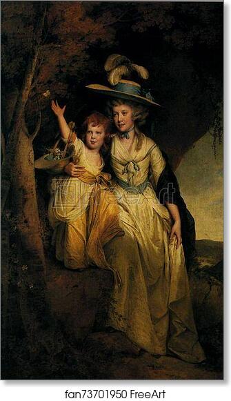 Free art print of Susannah Hurt with Her Daughter Mary Anne by Joseph Wright Of Derby