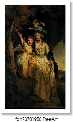 Free art print of Susannah Hurt with Her Daughter Mary Anne by Joseph Wright Of Derby