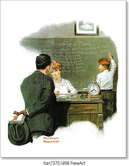 Free art print of Knowledge is Power by Norman Rockwell Free art print of Knowledge is Power by Norman Rockwell