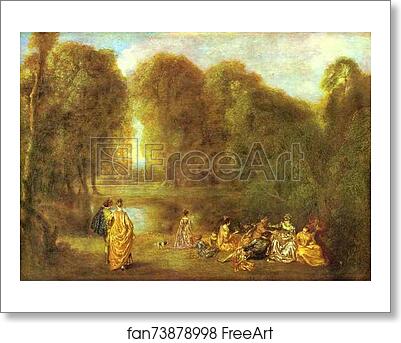 Free art print of Assembly in a Park by Jean-Antoine Watteau Free art print of Assembly in a Park by Jean-Antoine Watteau