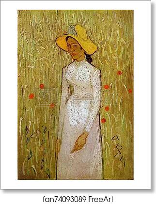 Free art print of Girl in White by Vincent Van Gogh
